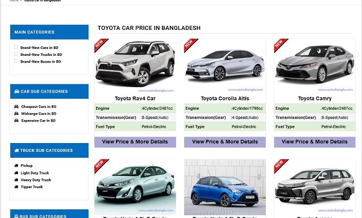 toyota car price in bangladesh
